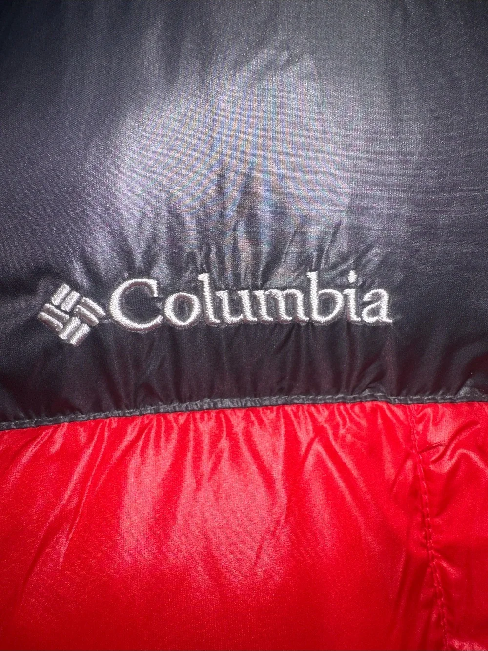Columbia Men's Black & Red Insulated Puffer Jacket with Omni Heat Small